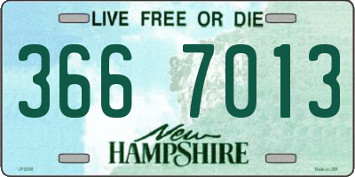 NH license plate 3667013