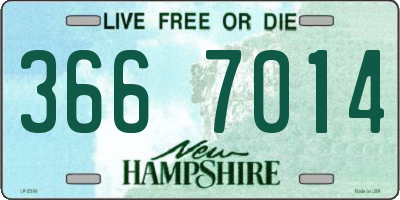 NH license plate 3667014