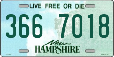 NH license plate 3667018