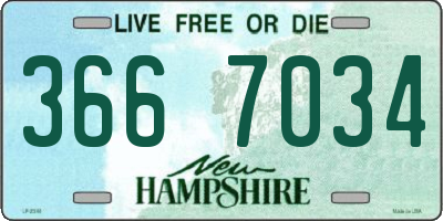 NH license plate 3667034