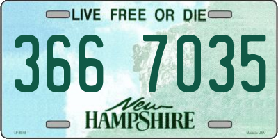 NH license plate 3667035