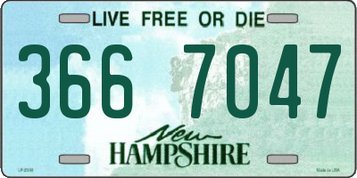 NH license plate 3667047