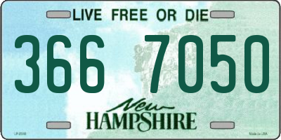 NH license plate 3667050