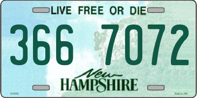 NH license plate 3667072