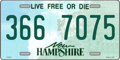 NH license plate 3667075