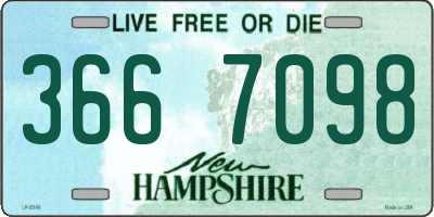 NH license plate 3667098
