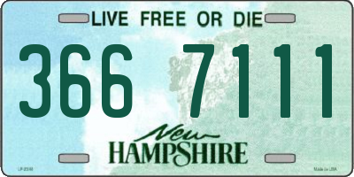 NH license plate 3667111