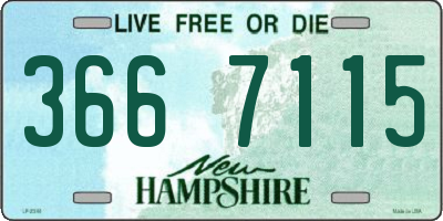 NH license plate 3667115