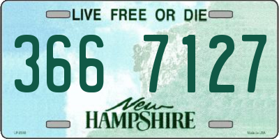 NH license plate 3667127