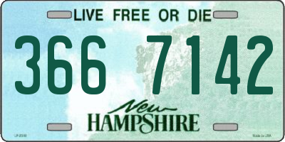 NH license plate 3667142