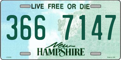 NH license plate 3667147