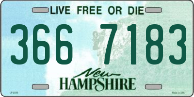 NH license plate 3667183