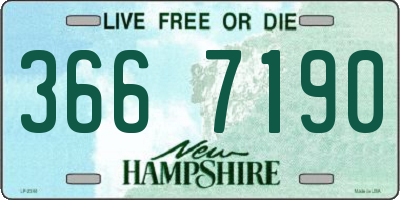 NH license plate 3667190