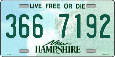 NH license plate 3667192