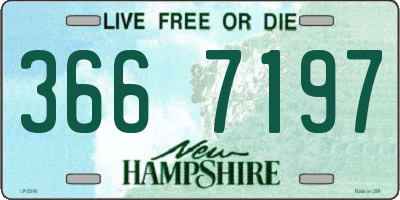 NH license plate 3667197