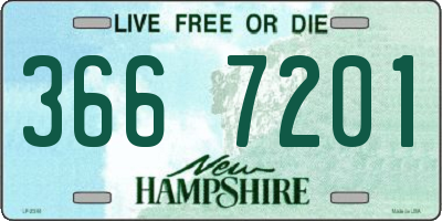 NH license plate 3667201
