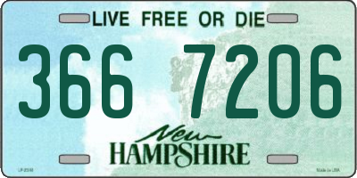 NH license plate 3667206