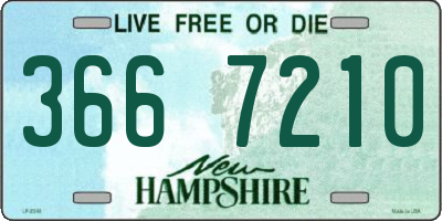 NH license plate 3667210