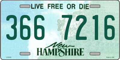 NH license plate 3667216