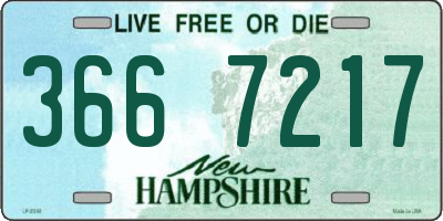 NH license plate 3667217