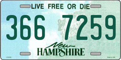 NH license plate 3667259