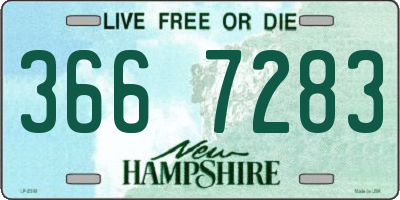 NH license plate 3667283
