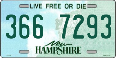 NH license plate 3667293