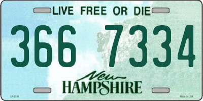 NH license plate 3667334