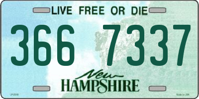 NH license plate 3667337