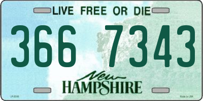 NH license plate 3667343