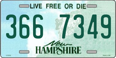 NH license plate 3667349
