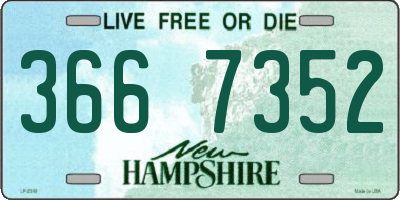 NH license plate 3667352