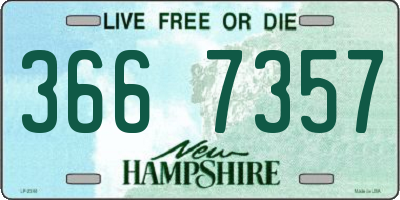 NH license plate 3667357