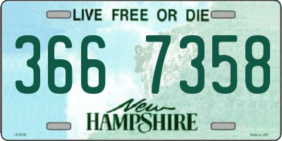 NH license plate 3667358