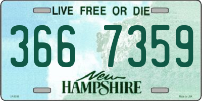NH license plate 3667359