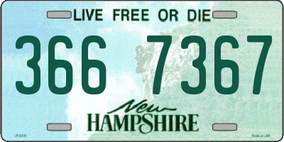 NH license plate 3667367