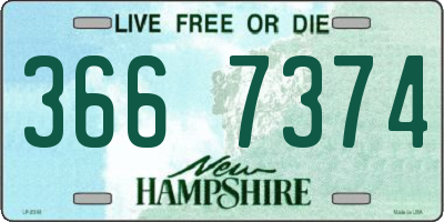 NH license plate 3667374