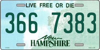NH license plate 3667383