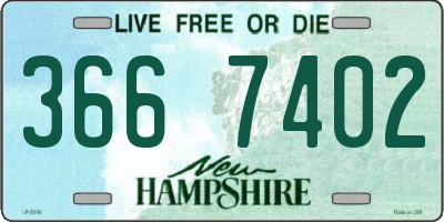 NH license plate 3667402