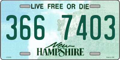 NH license plate 3667403