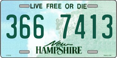 NH license plate 3667413