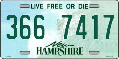 NH license plate 3667417