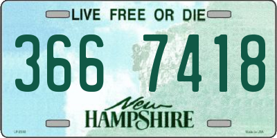 NH license plate 3667418