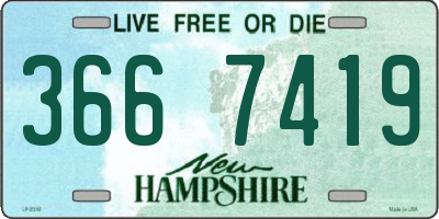 NH license plate 3667419