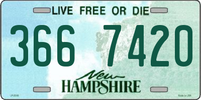 NH license plate 3667420