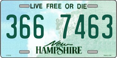 NH license plate 3667463