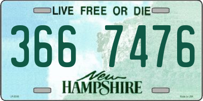 NH license plate 3667476