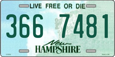 NH license plate 3667481