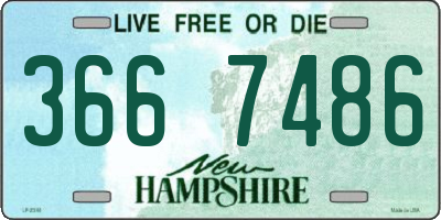NH license plate 3667486