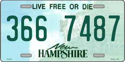 NH license plate 3667487